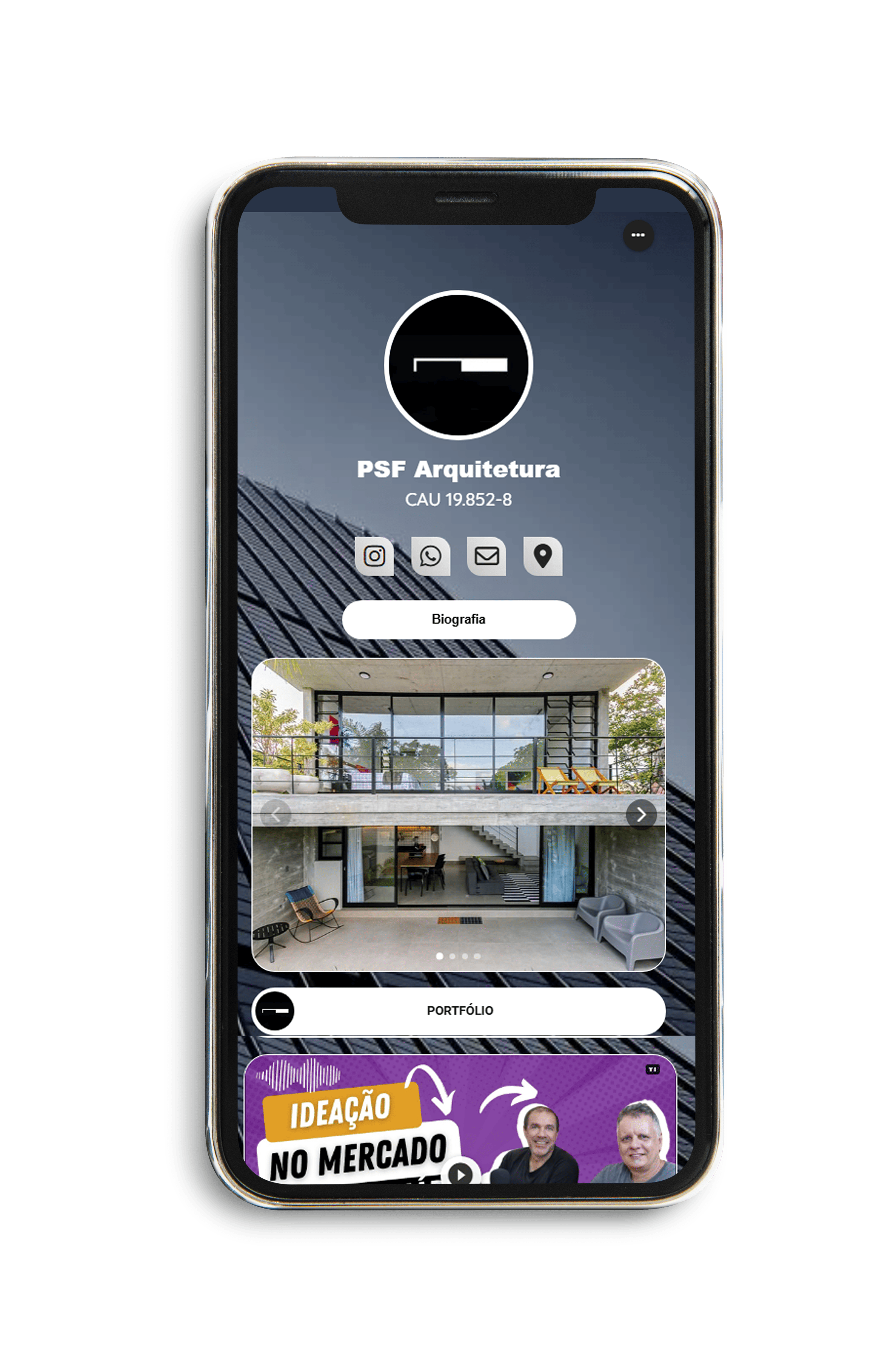 Imagem contendo dois modelos de cartões de Visitas IV CARD, um estilo esportivo e o outro automotivo.